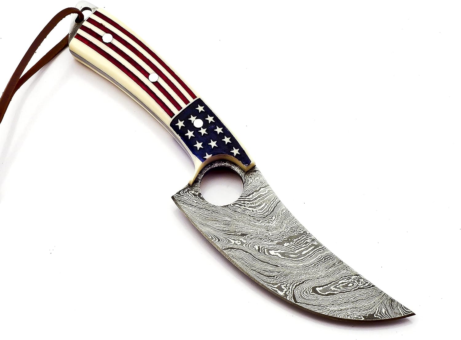Damascus Steel Chef Knife – Hand Forged Kitchen Knife with Camel Bone Handle | Teton Twist Knives