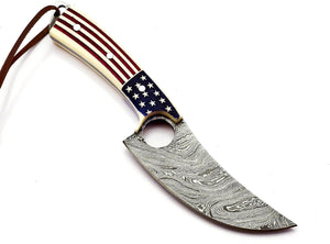 Damascus Steel Chef Knife – Hand Forged Kitchen Knife with Camel Bone Handle | Teton Twist Knives