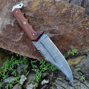 17" Handmade Bowie Knife, Damascus Steel Bowie Knife, Damascus Steel Hunting knife, birthday gift, gift for him, wedding gift, anniversary gift, Thanksgiving gift, valentine Gift