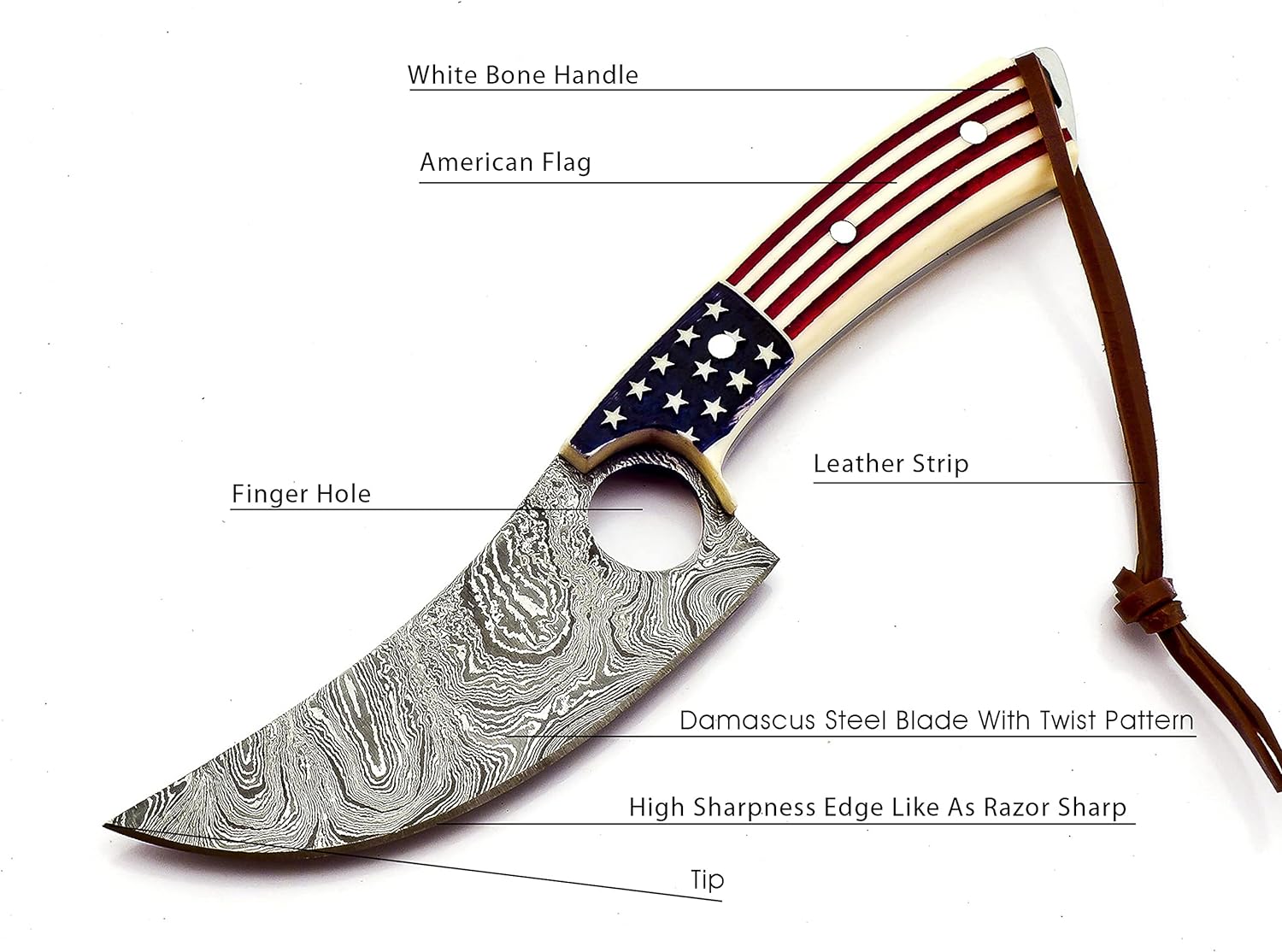 Damascus Steel Chef Knife – Hand Forged Kitchen Knife with Camel Bone Handle | Teton Twist Knives