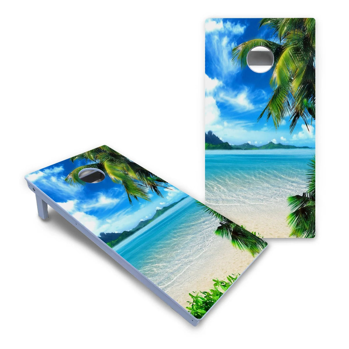 Tropical Paradise Cornhole Boards - All Weather Series