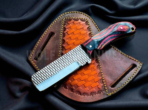 Multicolor Pakkawood Rasp Bull Cutter Knife product detail, view 3