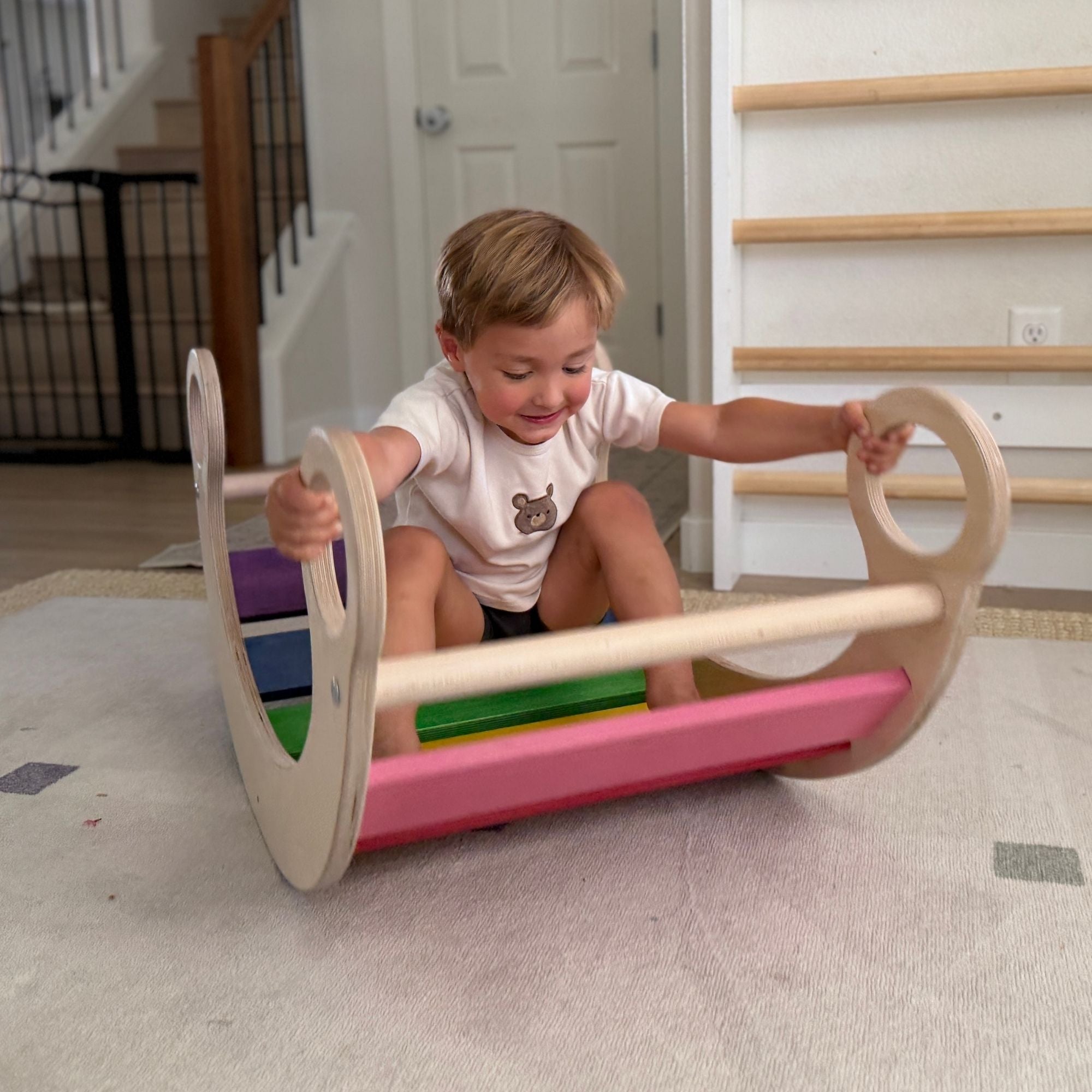 Climbing Arch by Bunny Hopkins, handcrafted wooden activity toy main product photo
