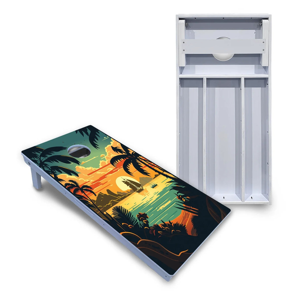 Beach Sunset Cornhole Boards - All Weather Series