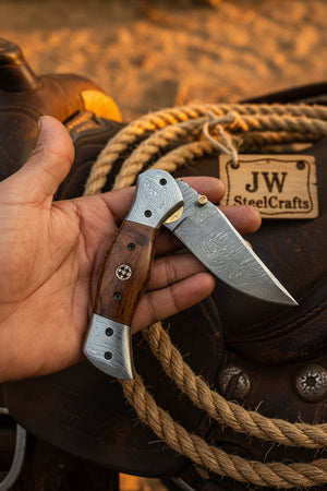 Rosewood Trail Folder Knife by JW SteelCrafts