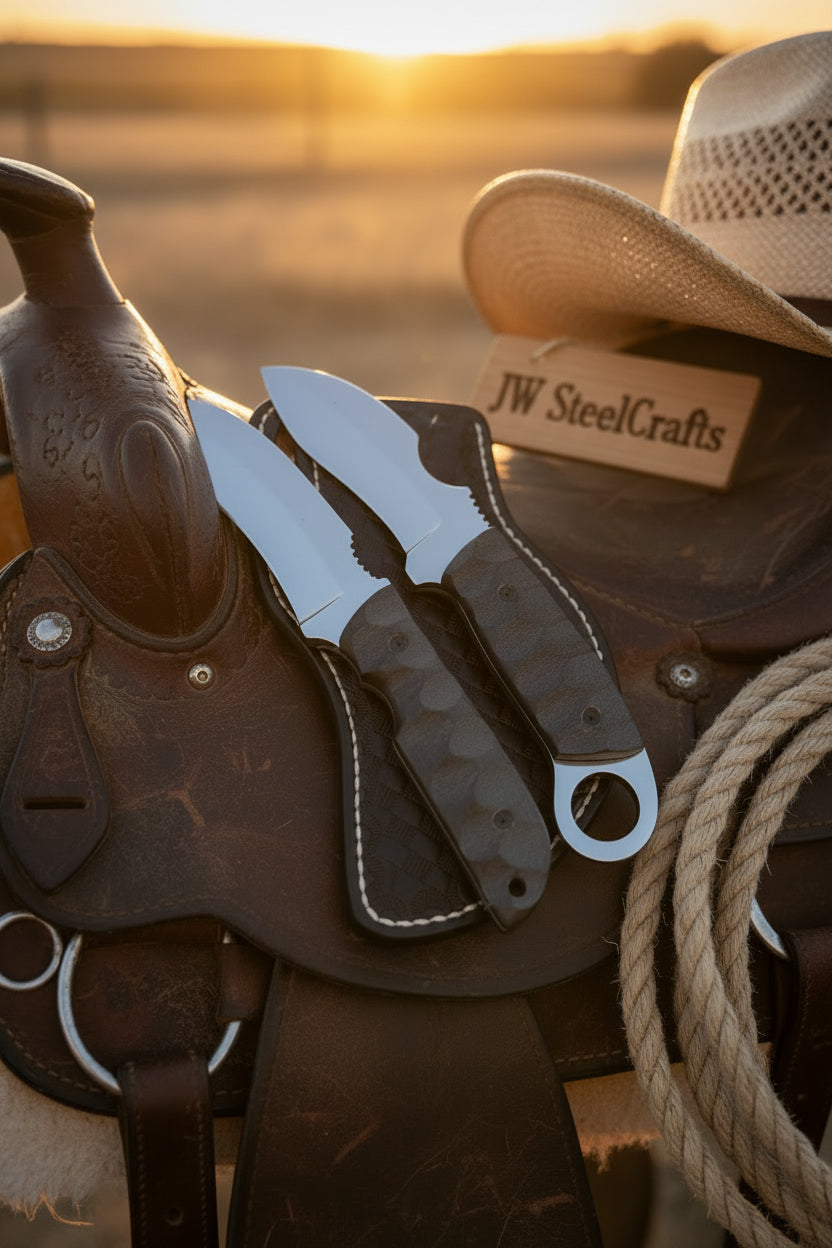 Blackstone Talon Karambit Duo Knife Handmade Set of 2 Stainless by JW SteelCrafts