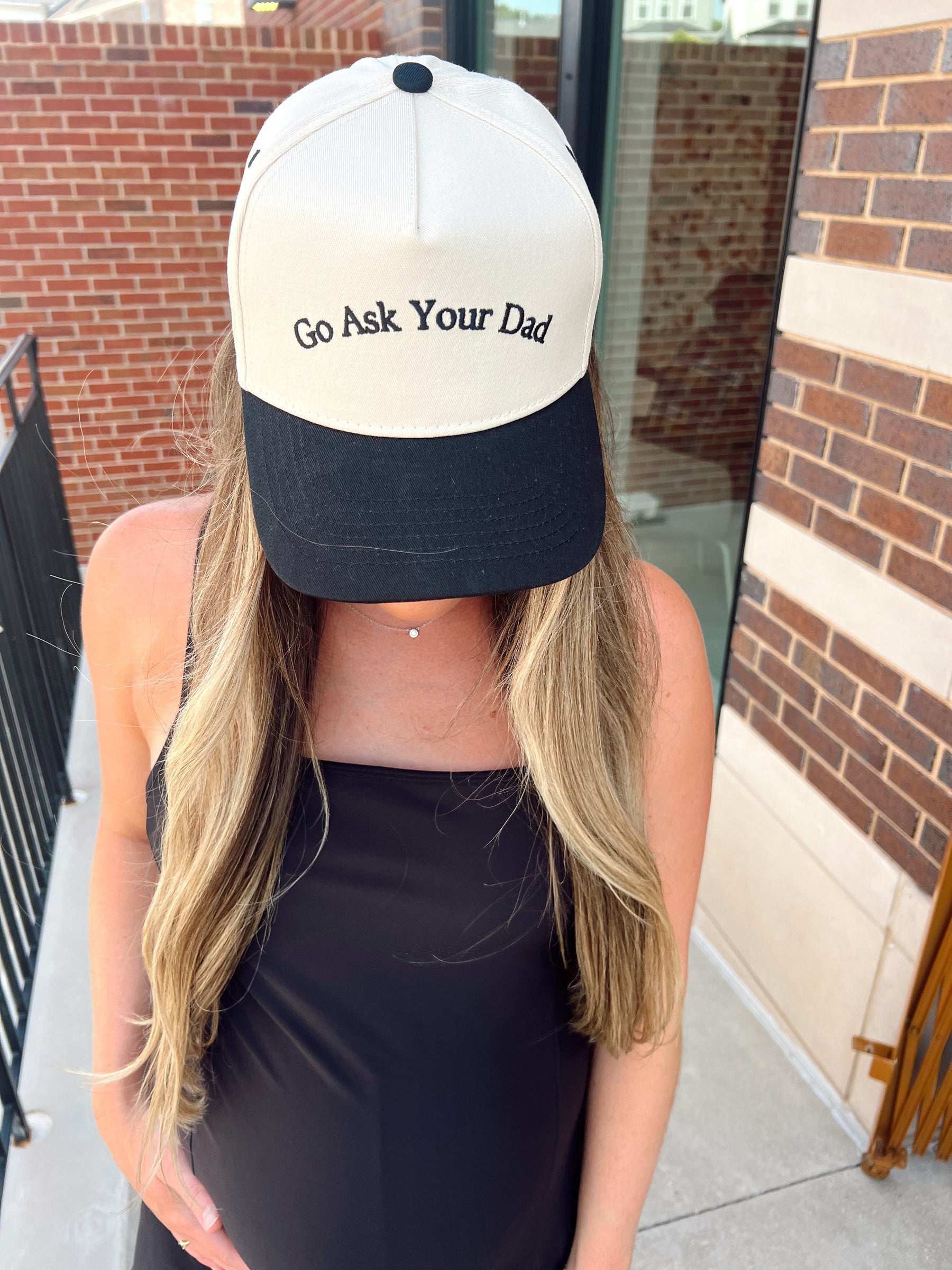 Go Ask Your Dad. Vintage Trucker Hat by KenzKustomz, Southern lifestyle apparel detail photo 11