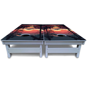 Mountain Sunset Cornhole Boards - All Weather Series