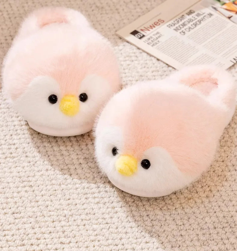 Fuzzy Penguin Plush Slippers — Cute Soft Furry Indoor House Shoes by The Mississippi Mermaid Mercantile - view 28
