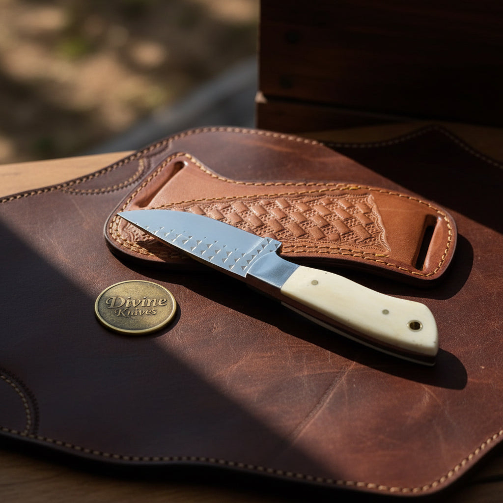 Bone Western Rasp Cowboy Knife with Rasp product detail, view 6