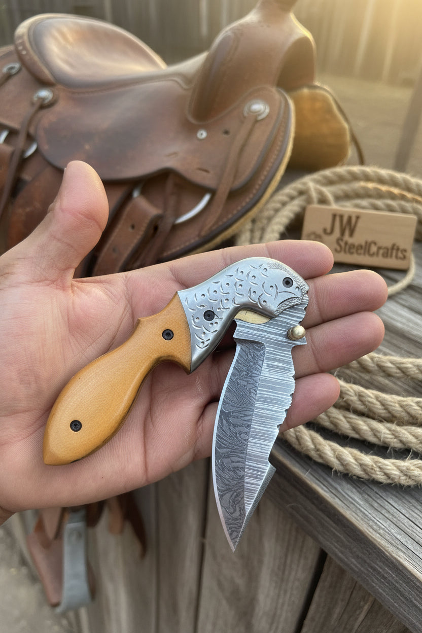Honeywood Hawkbill Folder Knife by JW SteelCrafts