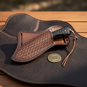 Blackened Fish-Scale Clip Point Hunter Knife for Hunting and Outdoor Tasks