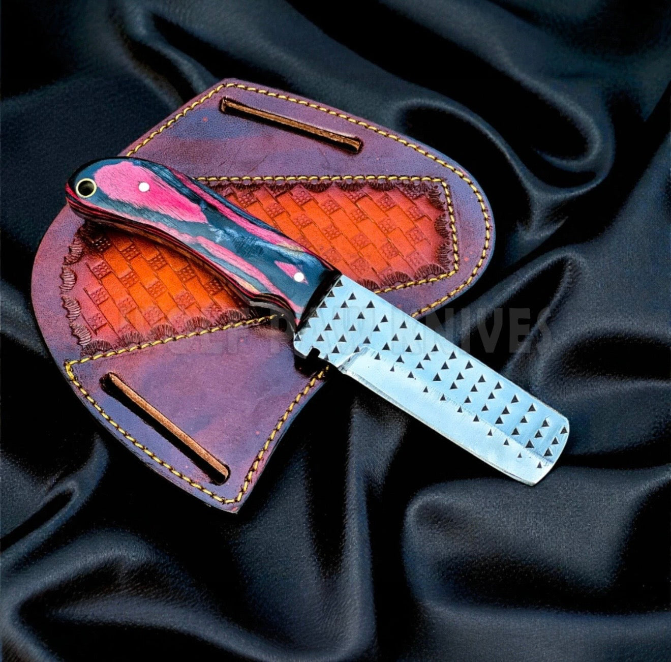 Multicolor Pakkawood Rasp Bull Cutter Knife product detail, view 4