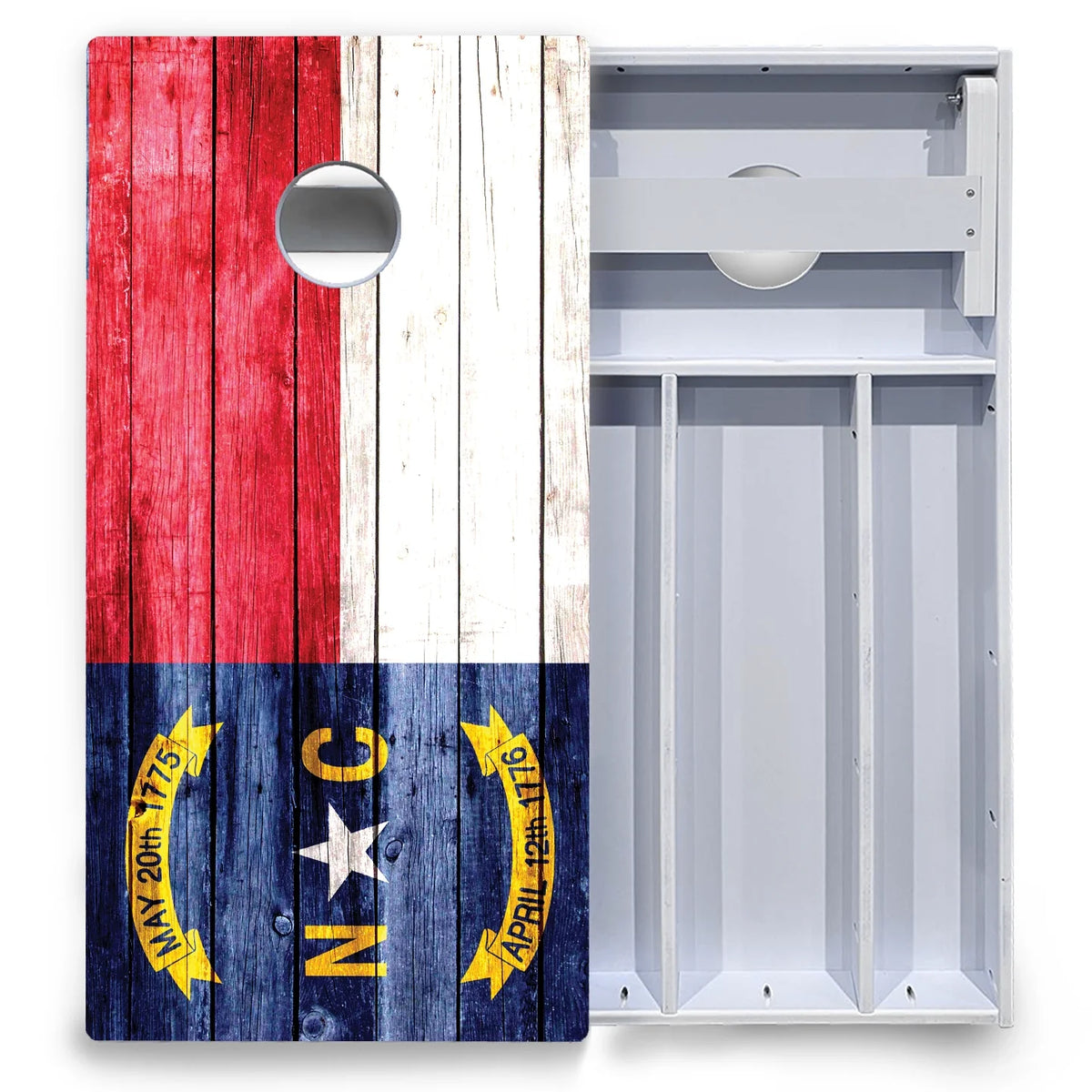 North Carolina State Flag Cornhole Boards - All Weather Series