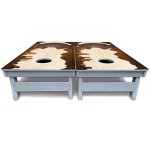 Colorado Natural Wood Skyline Cornhole Boards - All Weather Series