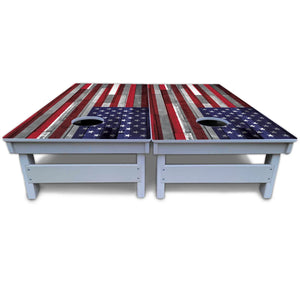 USA / Canada / Union Jack Plank Flag Cornhole Boards - All Weather Series