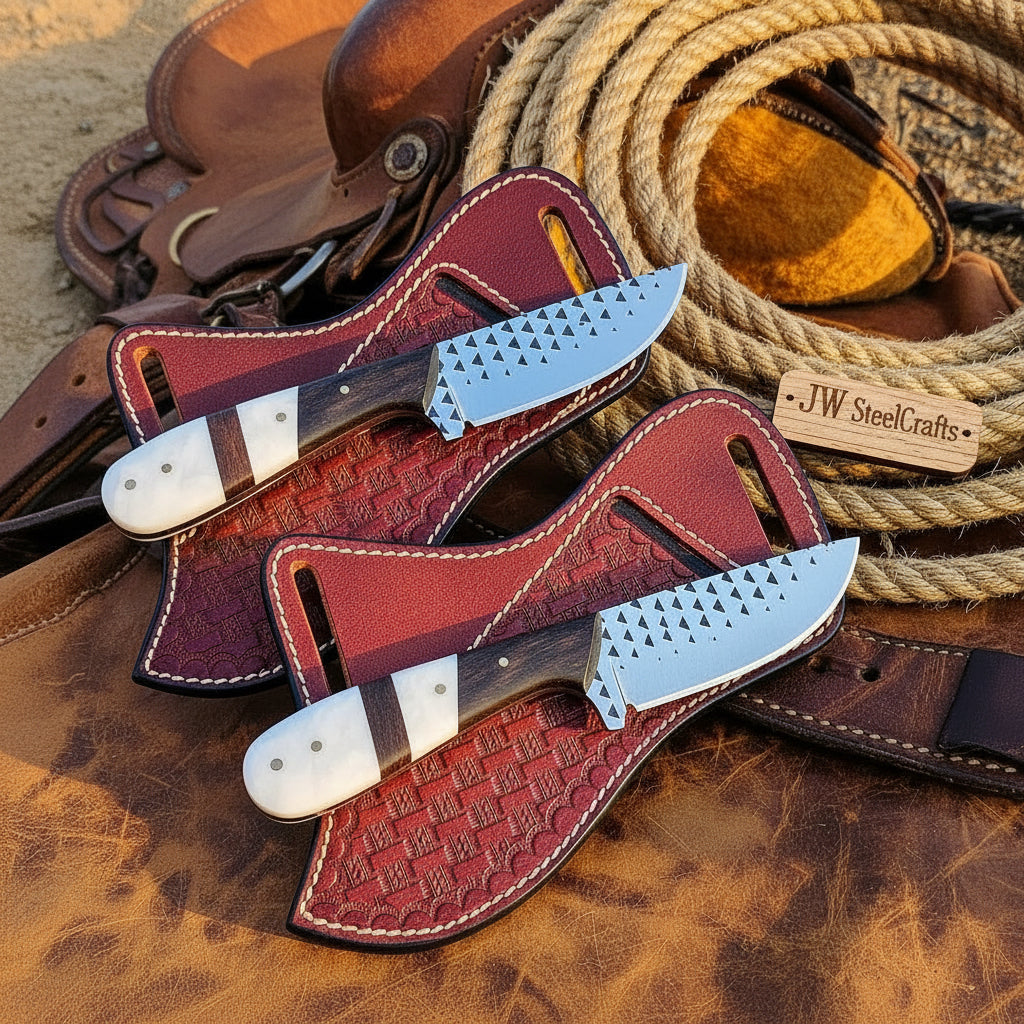 Crimson Trail Stainless Skinner Duo by JW SteelCrafts