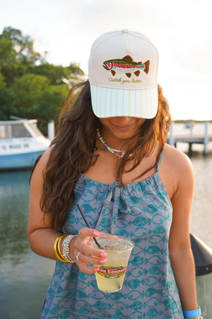 Catch You Later - Green Stripe Hat