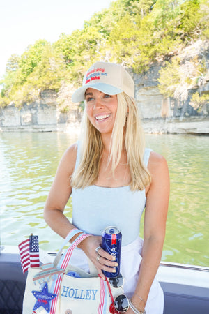Good Day to Drink on the Lake - Baby Blue Corduroy Hat
