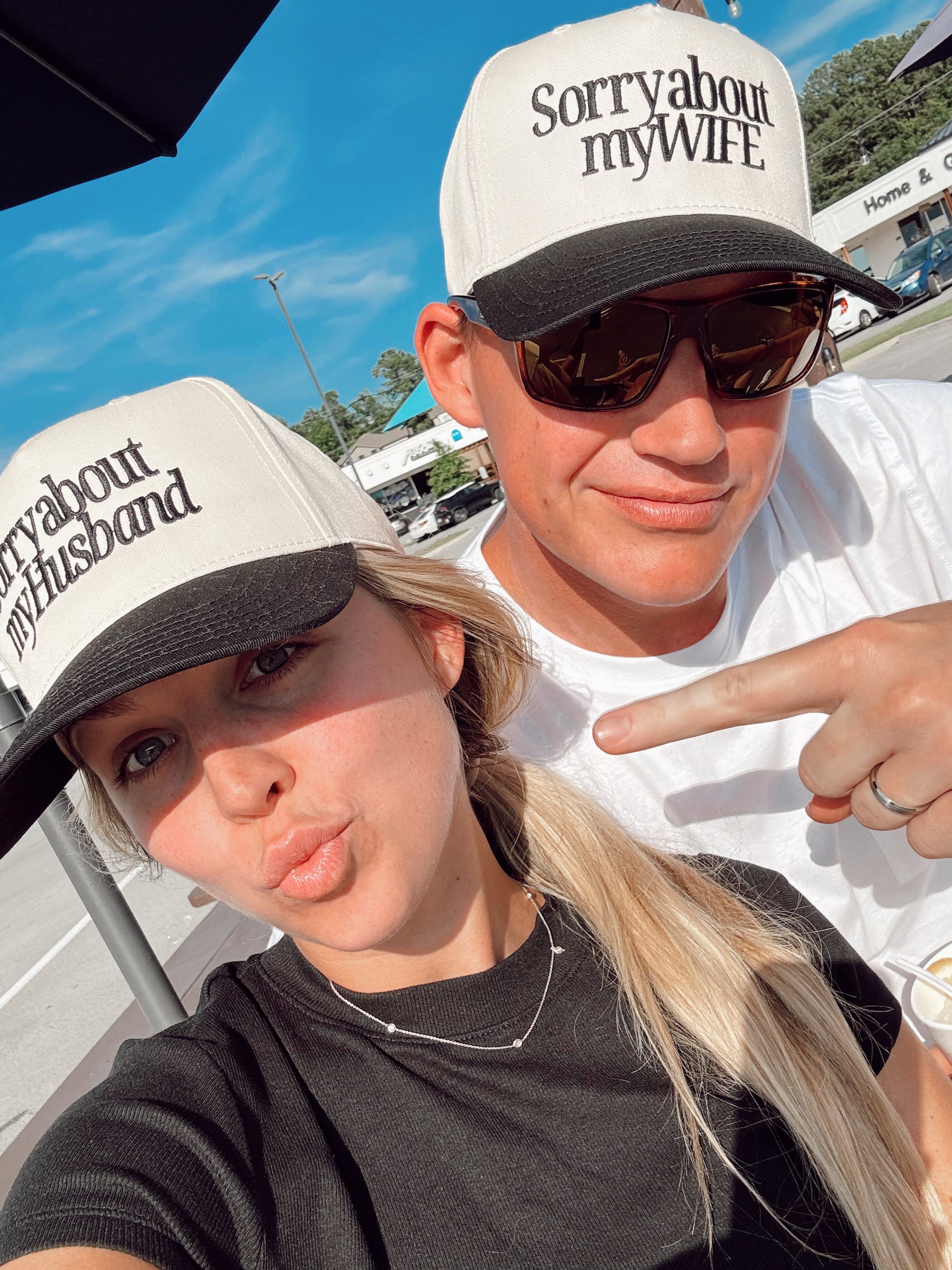 Sorry about my Husband / Wife Vintage Trucker Hat by KenzKustomz, Southern lifestyle apparel detail photo 20