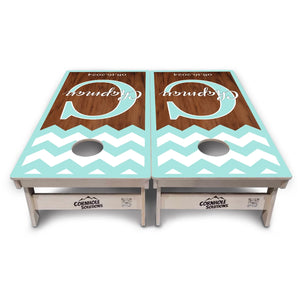 Mint Chevron Cornhole Boards – Tournament Series