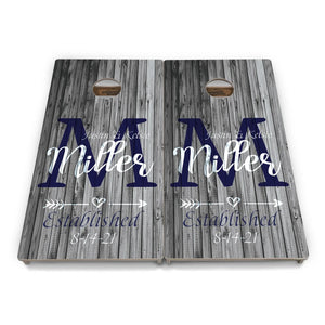 Rustic Wedding Monogram Cornhole Boards – Tournament Series