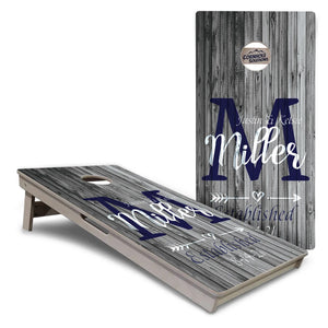 Rustic Wedding Monogram Cornhole Boards – Tournament Series