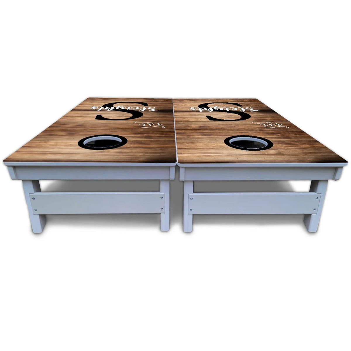Wood Slat Name Cornhole Boards - All Weather Series