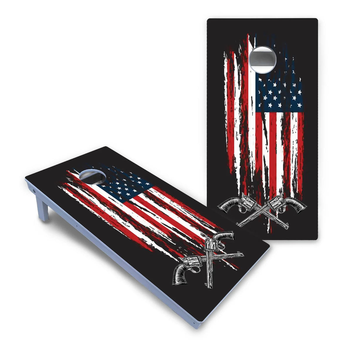 Guns & Flag Cornhole Boards - All Weather Series