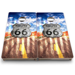 Route 66 - Mini or Vacation Size Cornhole Boards by Cornhole Solutions, custom cornhole board detail photo 7