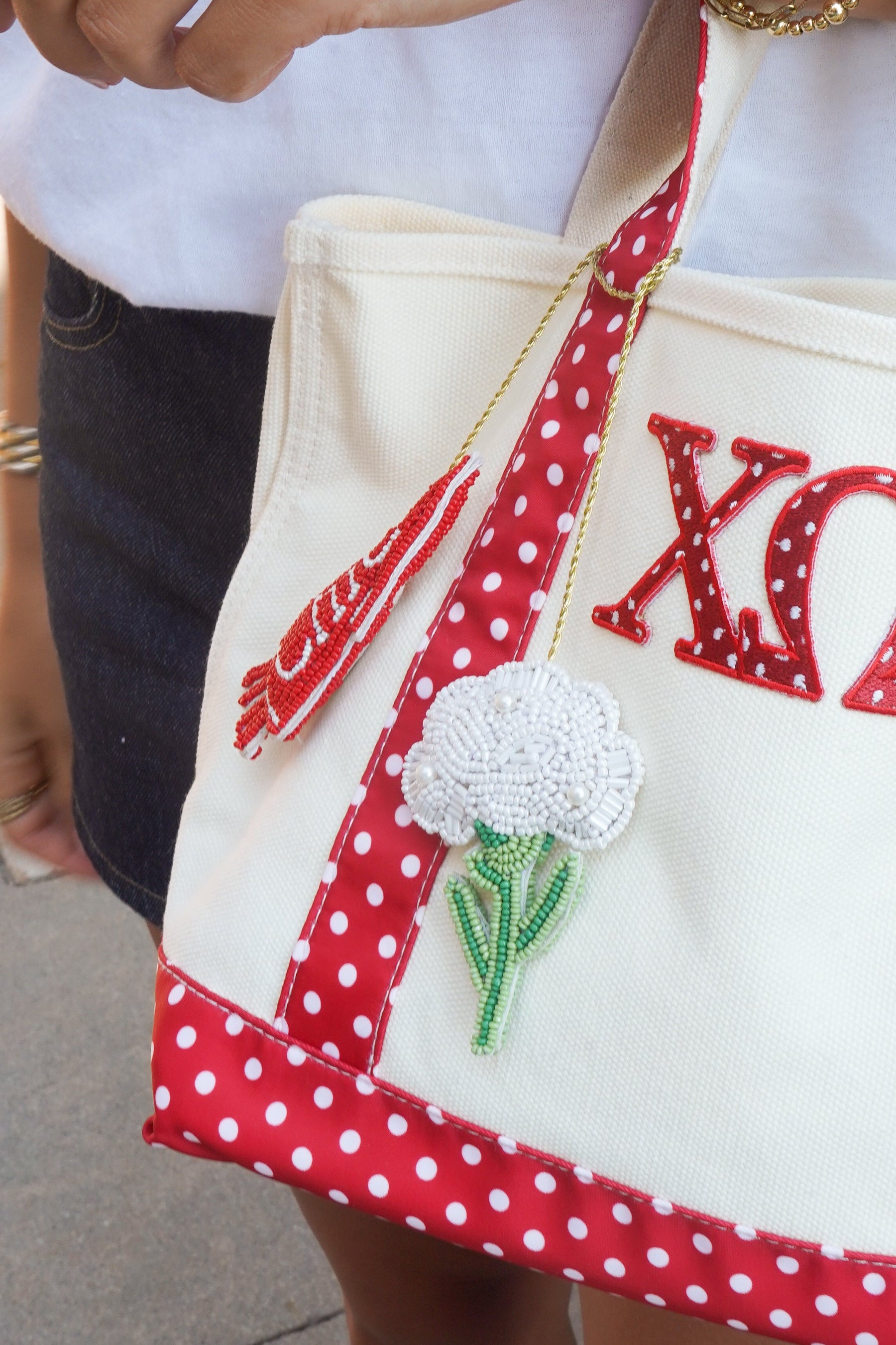 Sorority Greek Beaded Bag Charms by KenzKustomz product view 9