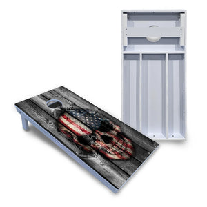 Skull Flag Cornhole Boards - All Weather Series