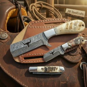 Longhorn Stag Trio Knife Set of 3 Stag Horn by JW SteelCrafts — view 1 of 2
