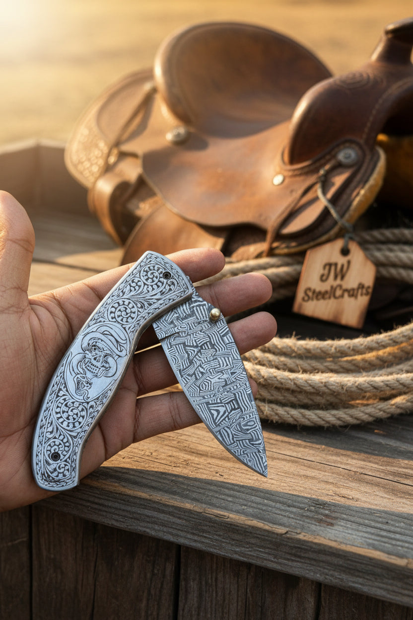 Obsidian Mosaic Folder Knife product detail, view 10
