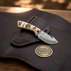 Stag Handle Gut Hook Skinner Knife product detail, view 3
