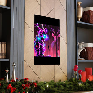 futuristic woman and deer Posters