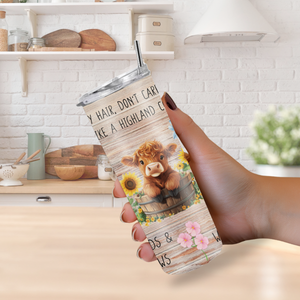 "Fluffy But Fabulous" 20oz Cow Tumbler