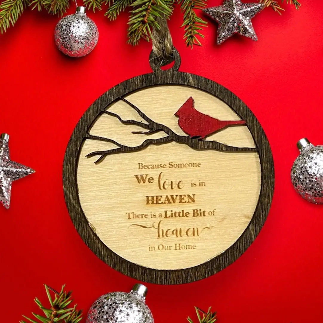 A Little Bit of Heaven Cardinal Memorial Ornament Poor Hog Customs