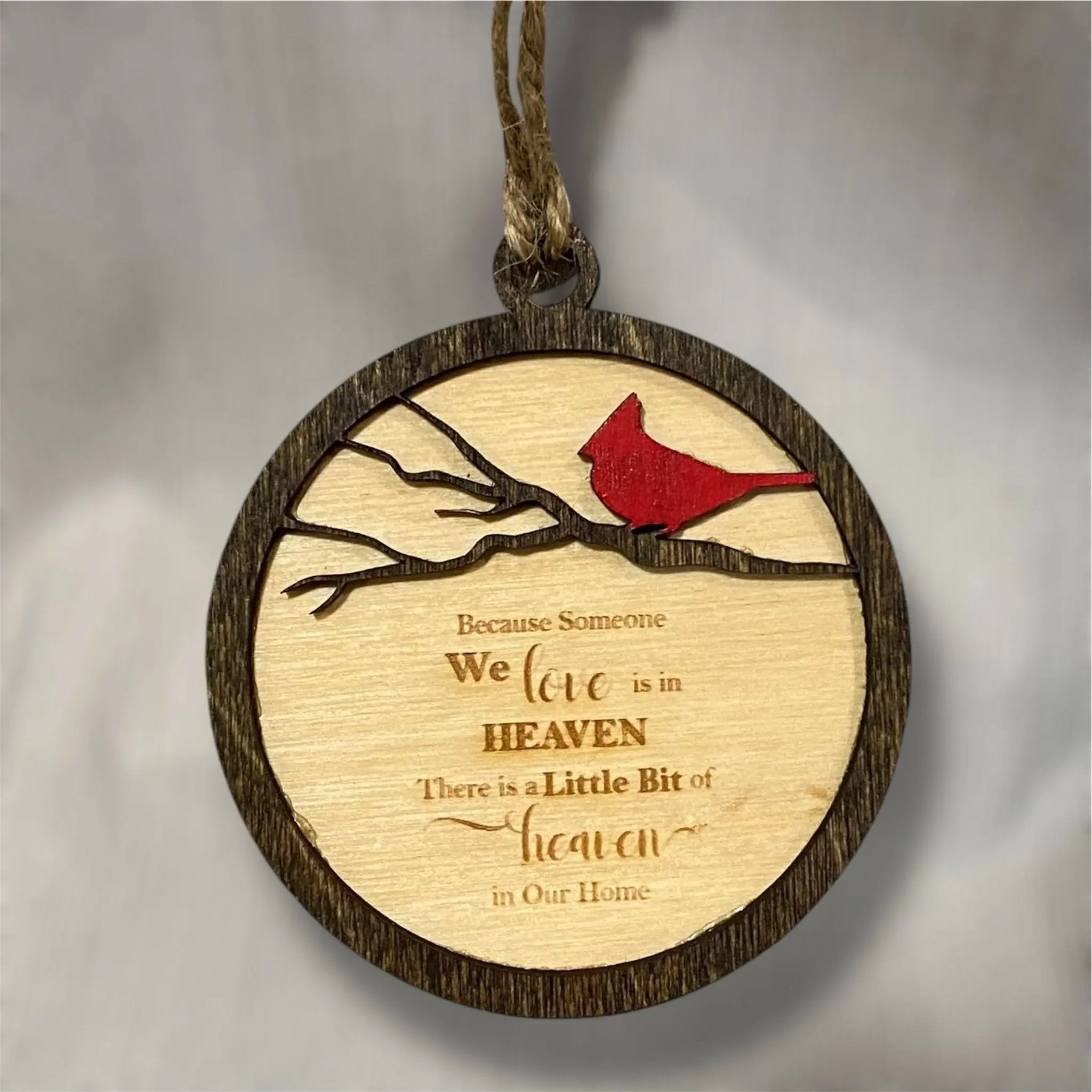 A Little Bit of Heaven Cardinal Memorial Ornament Poor Hog Customs