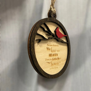 A Little Bit of Heaven Cardinal Memorial Ornament by Poor Hog Customs, Southern home decor detail photo 3