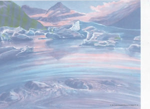 Mountains & Icebergs Background for Personalized Names - Creative Gift Idea