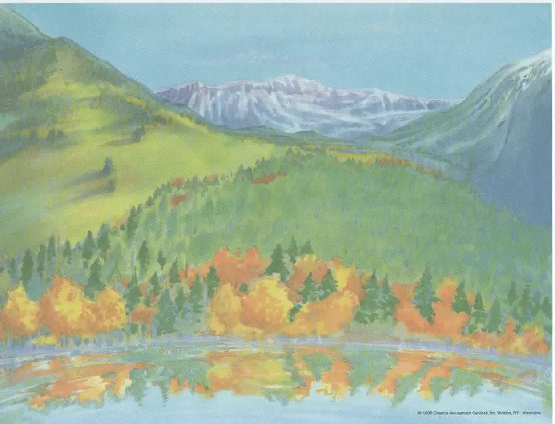 Mountain Landscape Lake Reflection: Personalized Gift Background for Name Products