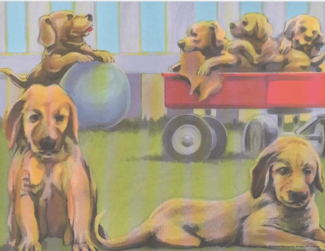 Personalized Name Gift - Puppies Theme | Custom Name Meaning Keepsake