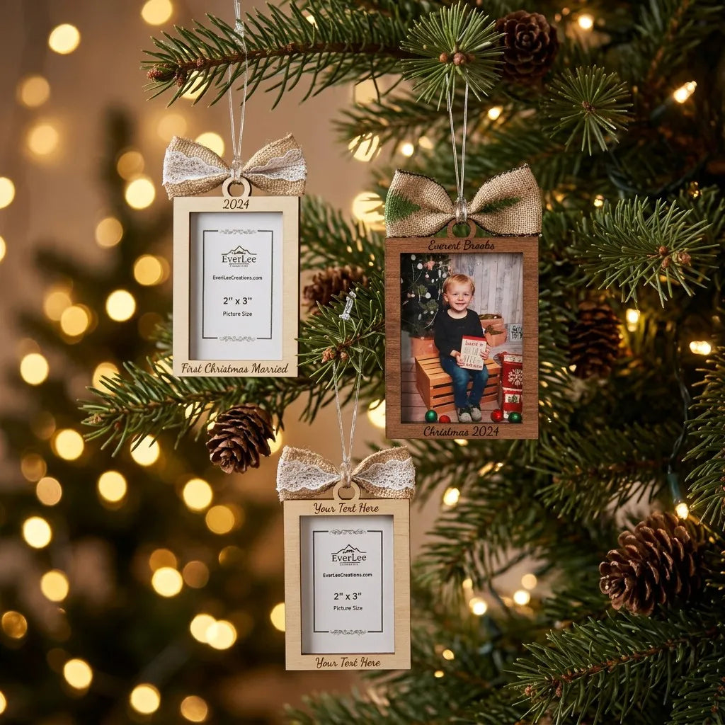 Custom Photo Ornament Picture Frame
