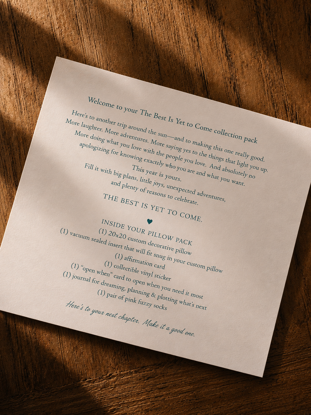 The Best Is Yet to Come Birthday Pillow Pack by PillowPackShop, product photo 2
