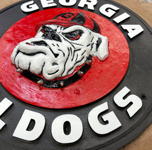 OG Georgia Bulldogs 3D Wall Sign with Steel Spiked Collar