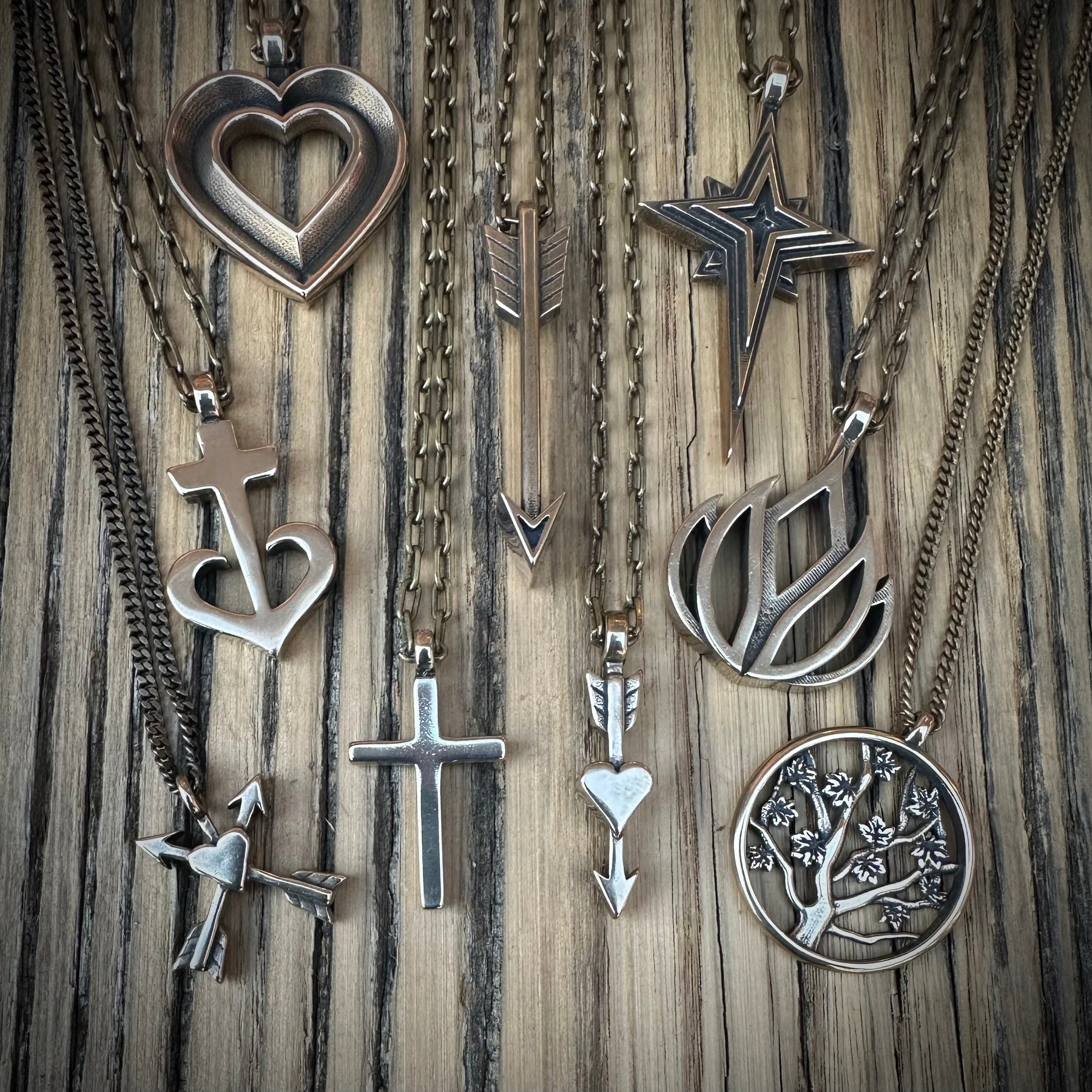 LOVE Heartbeat Necklace - Bronze by Forged By Fire — view 6 of 7
