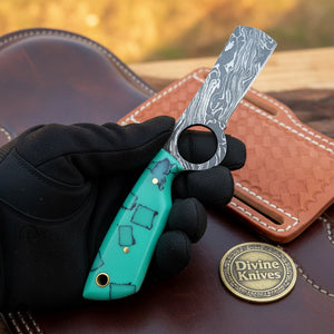 Turquoise Ring-Loop Bull Cutter & Neck Skinner Set for Serious Field Work