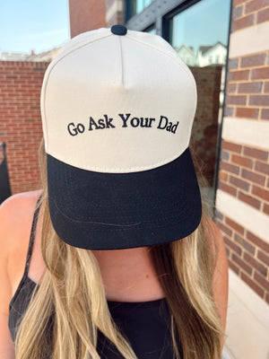 Go Ask Your Dad. Vintage Trucker Hat by KenzKustomz, Southern lifestyle apparel detail photo 8