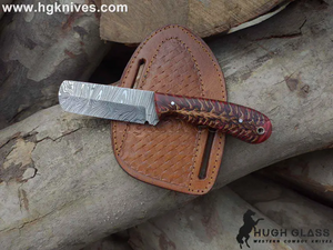 Red Pine Cone Bull Cutter Knife for Ranch Work and Collecting